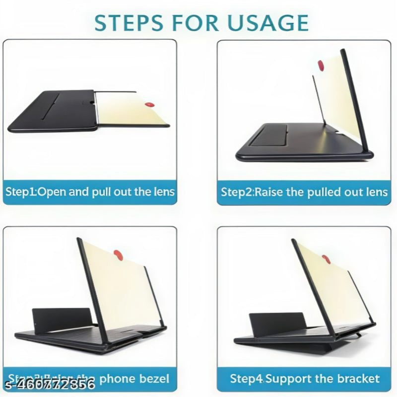 Mini Theater Phone Stand with Screen Magnifier – Eye Comfort Design