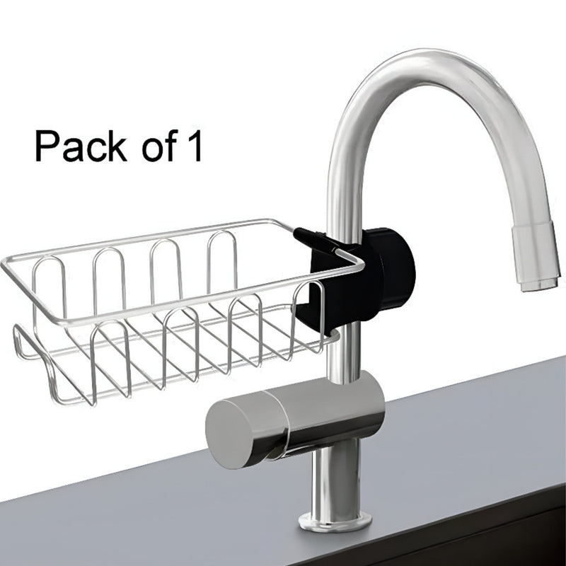 Adjustable Faucet Storage Rack – Soap & Scrub Holder