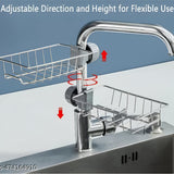 Adjustable Faucet Storage Rack – Soap & Scrub Holder