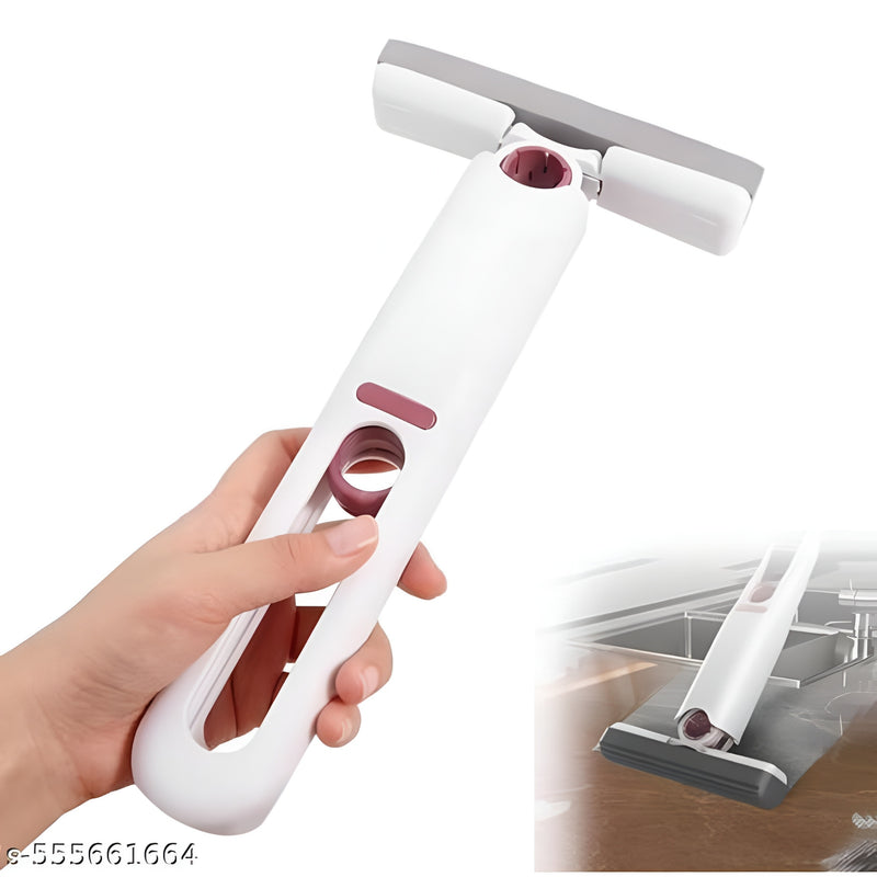 Portable Mini Mop with Self-Squeeze Design, Lazy HandWash-Free Cleaning Mop, Quick Dry Sponge Mop for Kitchen, Bathroom, Glass &amp; Car