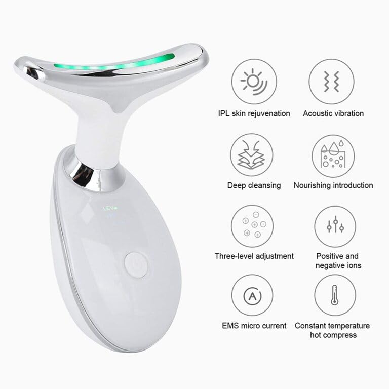 LED Light Therapy Face Massager – Anti-Wrinkle & Skin Tightening Device (Rechargeable)