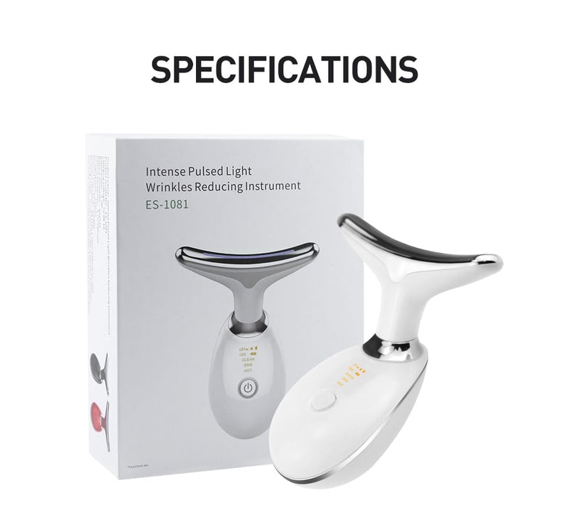 LED Light Therapy Face Massager – Anti-Wrinkle & Skin Tightening Device (Rechargeable)