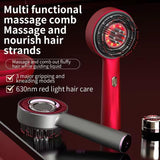 Multifunctional Red Light Hair Comb – 630nm Scalp Massage & Hair Nourishing Brush