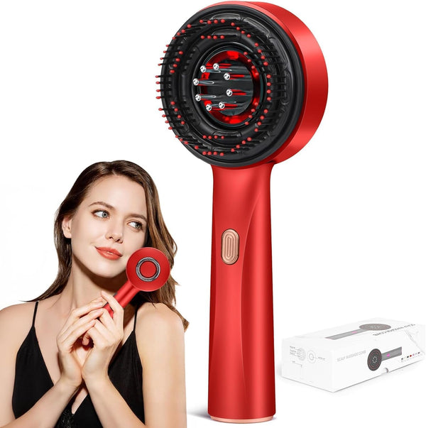 Multifunctional Red Light Hair Comb – 630nm Scalp Massage & Hair Nourishing Brush