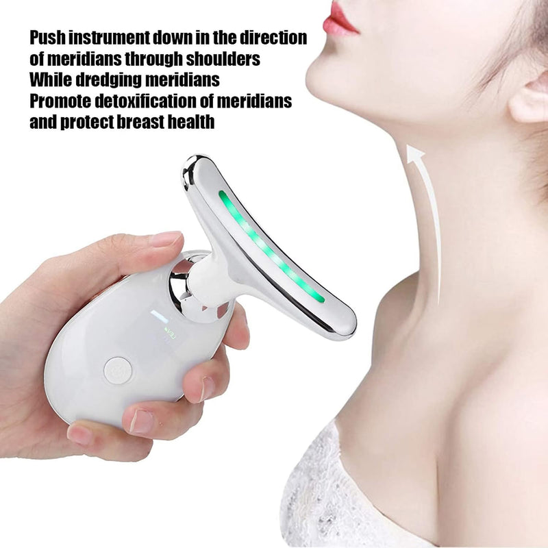 LED Light Therapy Face Massager – Anti-Wrinkle & Skin Tightening Device (Rechargeable)