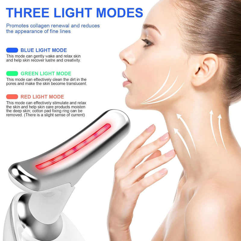 LED Light Therapy Face Massager – Anti-Wrinkle & Skin Tightening Device (Rechargeable)